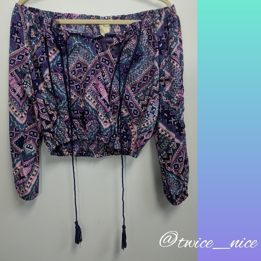 Japna Split Sleeve BOHO Crop Top